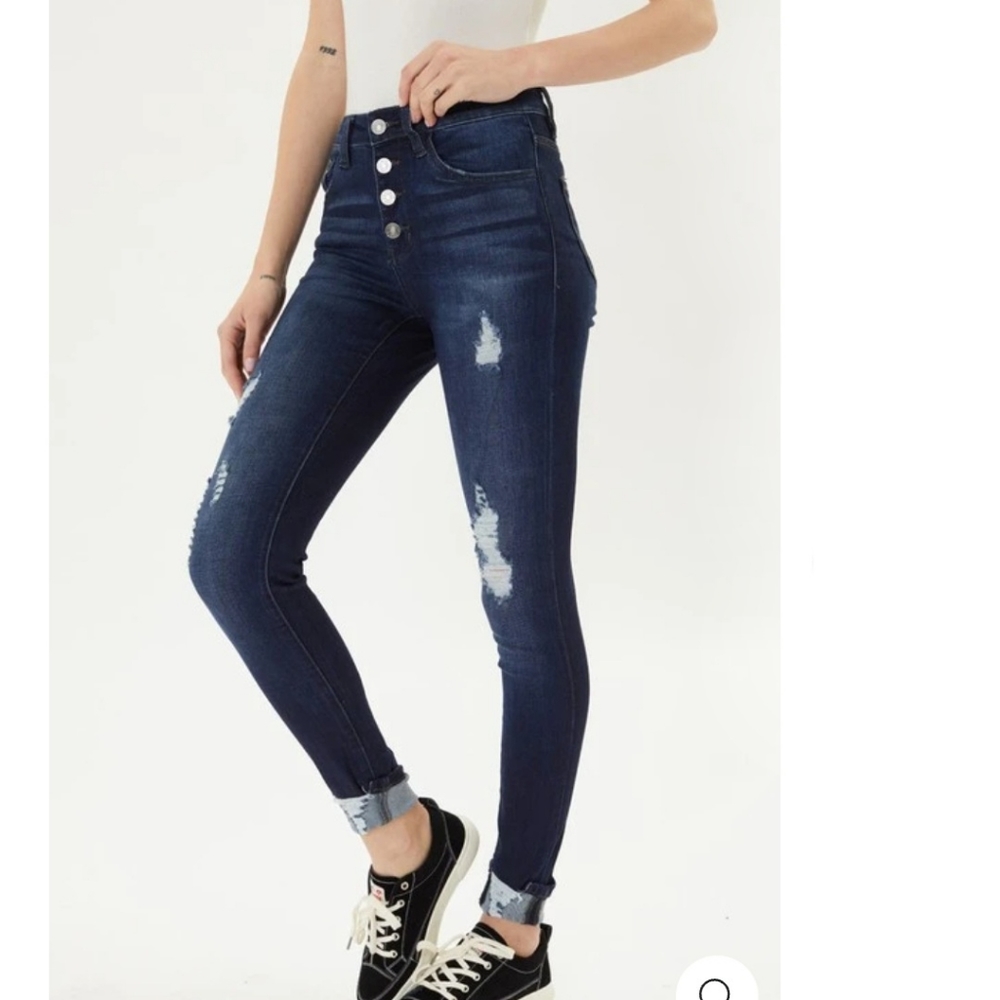 KanCan‎ Jeans Distressed Denim Raw Hem Size 27